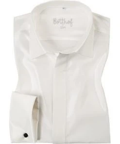 Botthof Hemd Slim Semi-Hai UMA 52/85/378/12 Slim Fit, Satin, Creme, Ecru
