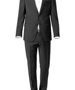 bugatti Anzug Smart Fit 99801/793000+788300/290 Schurwolle, Schwarz