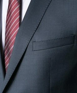 Carl Gross Anzug 00/003N0/323012+332023/63 Modern Fit, Schurwolle Super110 Reda, Dunkelblau meliert, Blau -Anzüge & Westen Verkäufe 165480 norm3