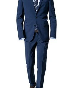 DIGEL Anzug slim line 99832/Allan+Apollo/24 Slim Fit, Schurwolle Super100, Indigo