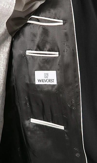 Wilvorst Anzug schwarz 433100/10/17292/222/1 Slim Line, Wolle 7 Wilvorst Anzug schwarz 433100/10/17292/222/1 Slim Line, Wolle – Bild 5