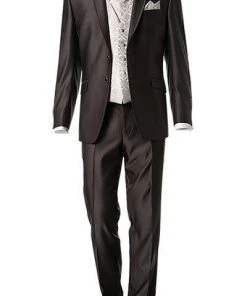 Wilvorst Anzug braun 433100/64/17292/222/1 Slim Line, Wolle