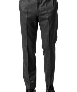 HILTL Hose Piacenza 42053/34600/10 Regular Fit, Flanell, Anthrazit meliert, Anthrazit