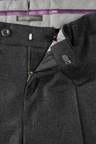 HILTL Hose Piacenza 42053/34600/10 Regular Fit, Flanell, Anthrazit meliert, Anthrazit 4 HILTL Hose Piacenza 42053/34600/10 Regular Fit, Flanell, Anthrazit meliert, Anthrazit – Bild 2