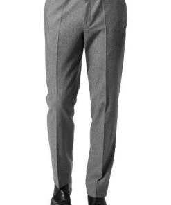 HILTL Hose Piacenza 42053/34600/14 Regular Fit, Flanell, Hellgrau meliert, Hellgrau