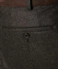 HILTL Hose Piacenza 42053/34600/30 Regular Fit, Flanell, Kaffeebraun meliert, Kaffeebraun -Anzüge & Westen Verkäufe 192279 norm3