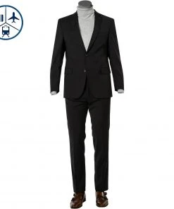 Carl Gross Anzug 30/015S0/324932+338303/90 Modern Fit, Schurwoll-Stretch, Schwarz
