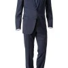 Carl Gross Anzug 40/017S1/323012+332023/63 Modern Fit, Schurwolle Super120, Dunkelblau meliert, Marine