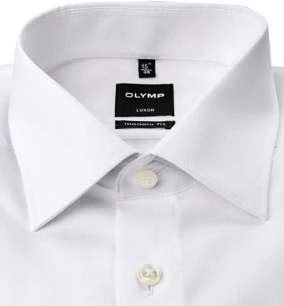 OLYMP Hemd Luxor Modern Fit 1810/65/00 Popeline, Weiß, Weiss 4 OLYMP Hemd Luxor Modern Fit 1810/65/00 Popeline, Weiß, Weiss – Bild 2
