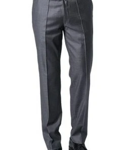 EDUARD DRESSLER Hose Jeff 00510/3B25/26 Shaped Fit, Schurwolle Super140, Mittelgrau meliert, Anthrazit