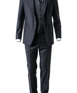 Wilvorst Anzug nachtblau 441200/32/17852/2 + 177 Slim Line, Optional mit Weste, Woll-Stretch