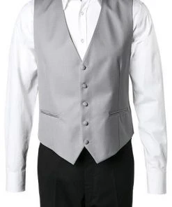 Wilvorst Weste 408235/21/20 Wolle-Seide, Silbergrau