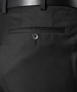 HILTL Hose Piacenza 44056/34600/01 Contemporary Fit, Schurwolle, Schwarz -Anzüge & Westen Verkäufe 219281 norm4