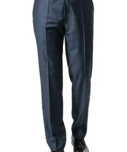 EDUARD DRESSLER Hose Jeff 00510/3B25/46 Schurwolle, Blau meliert, Stahlblau