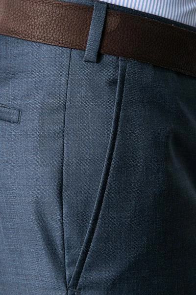 EDUARD DRESSLER Hose Jeff 00510/3B25/46 Schurwolle, Blau meliert, Stahlblau 4 EDUARD DRESSLER Hose Jeff 00510/3B25/46 Schurwolle, Blau meliert, Stahlblau – Bild 2