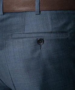 EDUARD DRESSLER Hose Jeff 00510/3B25/46 Schurwolle, Blau meliert, Stahlblau 7 EDUARD DRESSLER Hose Jeff 00510/3B25/46 Schurwolle, Blau meliert, Stahlblau -Anzüge & Westen Verkäufe 219828 norm3