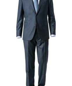 EDUARD DRESSLER Anzug 00510/6B51+3B25/46 Schurwolle, Blau meliert, Stahlblau