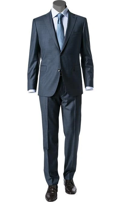 EDUARD DRESSLER Anzug 00510/6B51+3B25/46 Schurwolle, Blau meliert, Stahlblau 3 EDUARD DRESSLER Anzug 00510/6B51+3B25/46 Schurwolle, Blau meliert, Stahlblau
