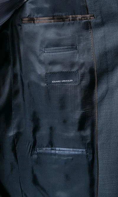 EDUARD DRESSLER Anzug 00510/6B51+3B25/46 Schurwolle, Blau meliert, Stahlblau 6 EDUARD DRESSLER Anzug 00510/6B51+3B25/46 Schurwolle, Blau meliert, Stahlblau – Bild 4