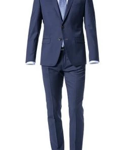 ROY ROBSON Anzug 5066/2022+0240/019 Slim Fit, Schurwolle Super100, Marine-royal meliert, Dunkelblau