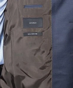 Windsor Anzug 13009345+13009348/425 Anzug Sera-Sole, Shaped Fit, Schurwolle, Dunkelblau meliert, Stahlblau -Anzüge & Westen Verkäufe 227911 norm5