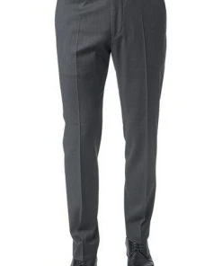 Windsor Hose L-WH Sole 13009349/113 Shaped Fit, Merinowolle Super130 Loro Piana, Anthrazit meliert, Anthrazit