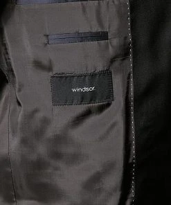 Windsor Anzug 13009346+13009349/110 Anzug Sera-Sole, Shaped Fit, Merinowolle Super130, Schwarz -Anzüge & Westen Verkäufe 229082 norm5