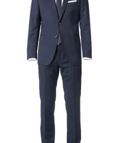 Windsor Anzug 13009346+13009349/120 Anzug Sera-Sole, Shaped Fit, Merinowolle Super130, Dunkelblau, Marine
