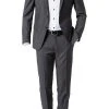 ROY ROBSON Anzug 5066/2022+0240/008 Slim Fit, Schurwolle Super100, Grau meliert, Anthrazit