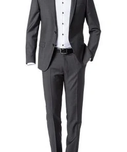 ROY ROBSON Anzug 5066/2022+0240/008 Slim Fit, Schurwolle Super100, Grau meliert, Anthrazit