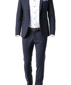 CG Anzug Cliff-Cedric 30-031S0/423622+433063/63 Slim Fit, Schurwoll-Stretch, Nachtblau
