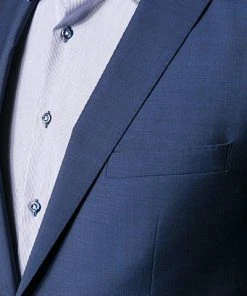 Carl Gross Anzug 50/041N0/323022+332023/63 Modern Fit, Schurwolle, Dunkelblau meliert, Dunkelblau -Anzüge & Westen Verkäufe 232342 norm3