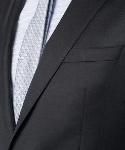 BOSS Anzug Hayes/Gibson 50318498+499/001 Slim Fit, Schurwolle Super120 GUABELLO, Schwarz, Black -Anzüge & Westen Verkäufe 244354 norm3