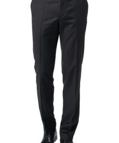 BOSS Hose Lenon 50318825/001 Regular Fit, Schurwolle Super120 GUABELLO, Schwarz, Black
