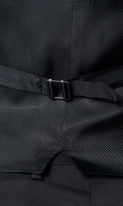 BOSS Weste Wilson 50318500/001 Slim Fit, Schurwolle Super120 GUABELLO, Schwarz, Black 5 BOSS Weste Wilson 50318500/001 Slim Fit, Schurwolle Super120 GUABELLO, Schwarz, Black – Bild 3