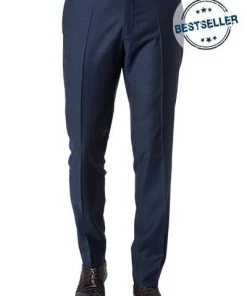 CG Hose Cedric 50/102S1/433063/62 Slim Fit, Schurwolle Super100, Dunkelblau gemustert, Marine