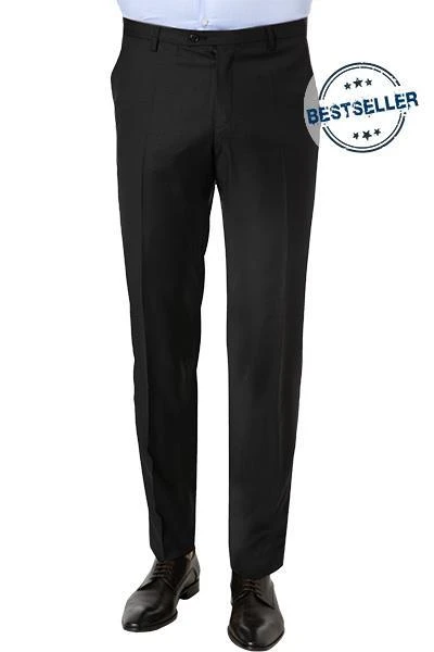 CG Hose Cedric 50/102S1/433063/90 Slim Fit, Schurwolle Super100, Schwarz gemustert, Schwarz 4 CG Hose Cedric 50/102S1/433063/90 Slim Fit, Schurwolle Super100, Schwarz gemustert, Schwarz – Bild 2