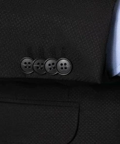 CG Anzug Caden-Cedric 50/102S1/423712+433063/90 Slim Fit, Schurwolle Super100, Schwarz gemustert, Schwarz -Anzüge & Westen Verkäufe 244574 norm4