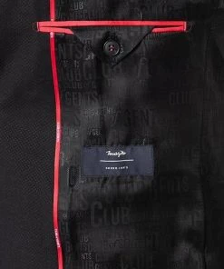 CG Anzug Caden-Cedric 50/102S1/423712+433063/90 Slim Fit, Schurwolle Super100, Schwarz gemustert, Schwarz -Anzüge & Westen Verkäufe 244574 norm5