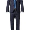 BOSS Anzug Ryan-Wave 50318525+20555/401 Extra Slim Fit, Schurwolle Super120 GUABELLO, Dunkelblau, Dark blue