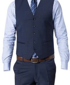CG Weste Carlton 30/031S0/441013/62 Slim Fit, Schurwoll-Stretch, Dunkelblau, Marine