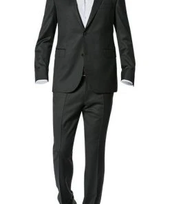 EDUARD DRESSLER Anzug 00211/6B01+3B25/25 Shaped Fit, Schurwolle Super110, Anthrazit meliert, Anthrazit