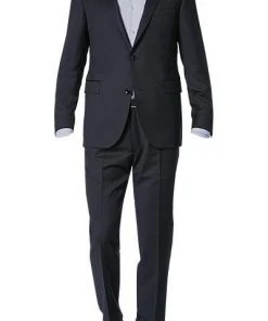 EDUARD DRESSLER Anzug 00211/6B01+3B25/44 Shaped Fit, Schurwolle Super110, Dunkelblau, Marine