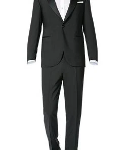 EDUARD DRESSLER Smoking 00229/6B81+3B55/01 Shaped Fit, Schurwolle, Schwarz