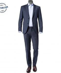 JOOP! Anzug 30003099+30003106/402 Anzug Herby-Blayr, Slim Fit, Wolle, Dunkelblau meliert, Tiefseeblau