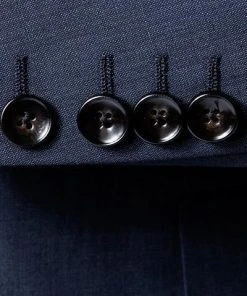 JOOP! Anzug 30003099+30003110+30003106/402 Anzug Herby-Blayr mit Weste, Slim Fit, Wolle, Dunkelblau meliert, Tiefseeblau -Anzüge & Westen Verkäufe 249636 norm4