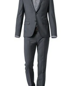 ROY ROBSON Anzug S00050381694700+295400/A020 Slim Fit, Schurwolle, Grau meliert, Grau