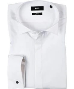 BOSS Hemd Kläppchen Jillik 50327676/100 Slim Fit, Popeline, Weiß