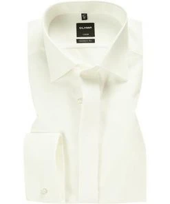 OLYMP Hemd Luxor Modern Fit 0394/70/21 Popeline, Extra langer Arm, Offwhite, Beige