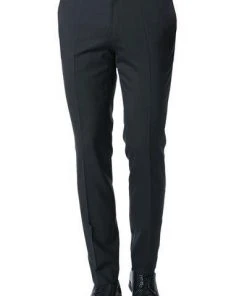 HUGO Smoking Hose HetonS 50321049/001 Smokinghose Heton, Extra Slim Fit, Schurwolle, Schwarz, Black